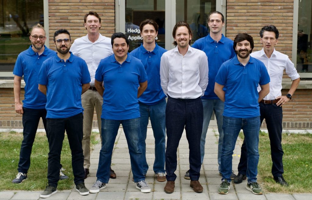 Het team van Hedgehog Applications voor het kantoor in Arnhem